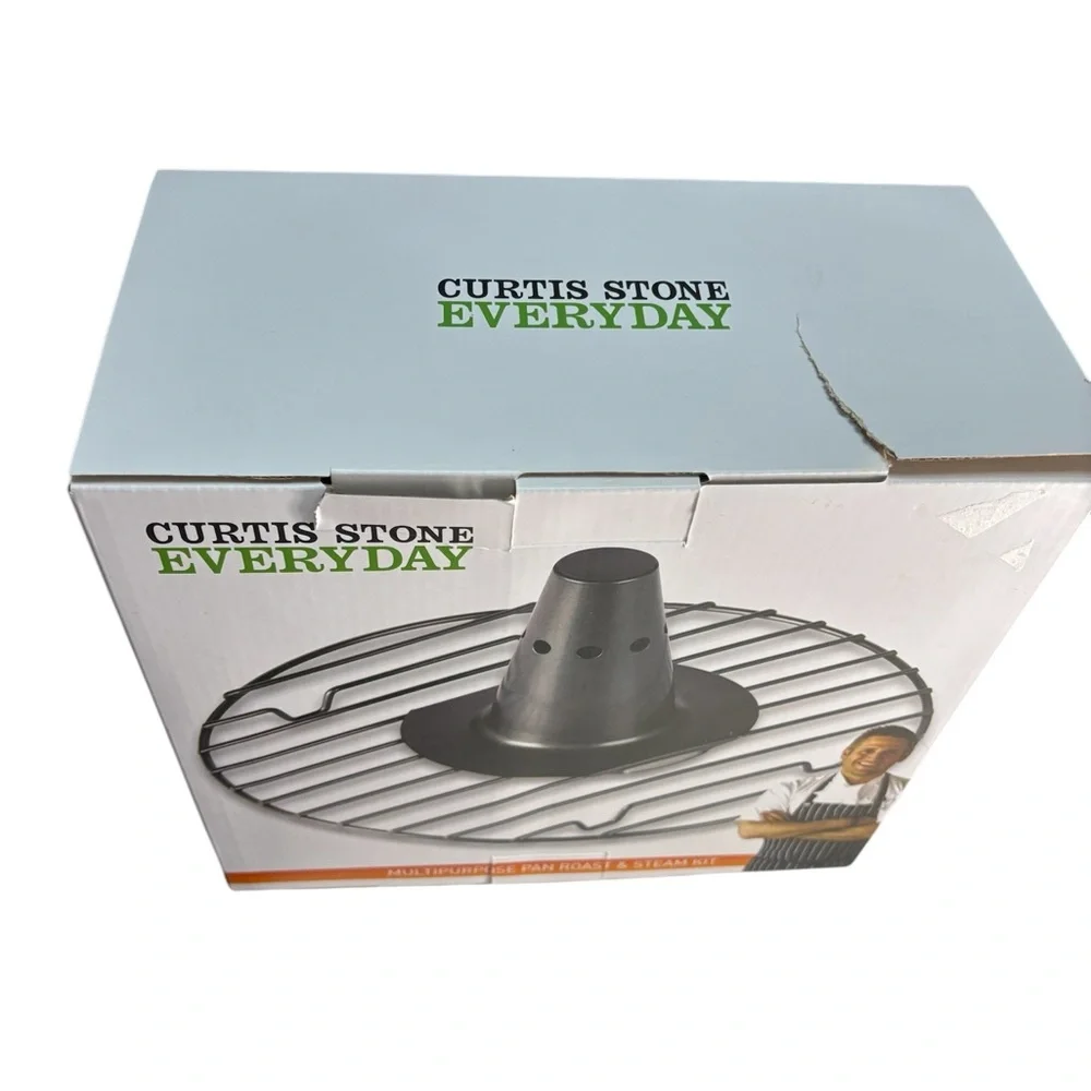 Curtis Stone Multi Purpose Pan Roast & Steam Kit Includes Chicken Roasting Cone
